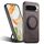 Per Google Pixel 9 Pro Suteni G3 360 Supporto Rotante MagSafe Denim Custodia Posteriore in Pelle per Telefono (Marrone)