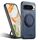 Per Google Pixel 9 Pro Suteni G3 360 Supporto Rotante MagSafe Denim Custodia Posteriore in Pelle per Telefono (Blu)