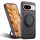 Per Google Pixel 8 Suteni G3 360 Supporto Rotante MagSafe Denim Custodia Posteriore in Pelle per Telefono (Nero)