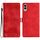Per Samsung Galaxy S25 Edge 5G Custodia per telefono in PU goffrato con motivo a farfalla in fiore di ciliegio (rosso)
