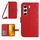 Custodia a libro in pelle con stampa a fiore di sole per Tecno Camon 40 Pro 5G con cordino (rosso)