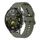 Cinturino per orologio in silicone con cuciture a onda Kalebol da 20 mm (verde militare)