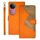 Per vivo V50 5G Global idewei Custodia per telefono in pelle con cuciture bicolore (arancione)