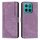 Custodia in pelle con motivo a strisce per Honor X8c 4G con cordino (viola) Custodia in pelle con motivo a strisce per Honor X8c 4G con cordino (viola)