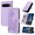 Per Google Pixel 10 Pro XL Custodia per telefono in pelle con motivo a fiori di Datura (viola)