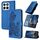 Per Honor X8c 4G Datura Flower Custodia in pelle con motivo a flip (blu)