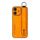 Per iPhone 16 Plus Custodia per telefono con cinturino in pelle di agnello (arancione)