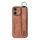 Per iPhone 16 Custodia per telefono con cinturino in pelle di agnello (cachi)