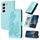 Per Tecno Camon 40 4G Custodia in pelle con motivo a fiori di Datura (azzurro chiaro)