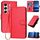 Per Tecno Camon 40 Pro 4G YX0070 Custodia in pelle con fibbia in fibra di carbonio e cordino (rosso) Per Tecno Camon 40 Pro 4G YX0070 Custodia in pelle con fibbia in fibra di carbonio e cordino (rosso)