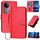 Per vivo V50 YX0070 Custodia in pelle con fibbia in fibra di carbonio con cordino (rosso) Per vivo V50 YX0070 Custodia in pelle con fibbia in fibra di carbonio con cordino (rosso)