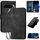 Per Google Pixel 10 Pro XL Custodia in pelle con motivo a farfalla in rilievo con cordino (nero) Per Google Pixel 10 Pro XL Custodia in pelle con motivo a farfalla in rilievo con cordino (nero)