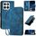 Per Honor X8c 4G Custodia in pelle con motivo a farfalla in rilievo con cordino (blu scuro) Per Honor X8c 4G Custodia in pelle con motivo a farfalla in rilievo con cordino (blu scuro)