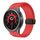 Per Samsung Galaxy Watch7 / 6 / 5 Kalebol Concave Folding Magnetic Buckle Silicone Strap (Rosso) Per Samsung Galaxy Watch7 / 6 / 5 Kalebol Concave Folding Magnetic Buckle Silicone Strap (Rosso)