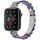 Per Apple Watch 46mm / 49mm / 45mm / 44mm Cinturino in resina ovale (fiore verde viola) Per Apple Watch 46mm / 49mm / 45mm / 44mm Cinturino in resina ovale (fiore verde viola)