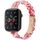 Per Apple Watch 42mm / 41mm / 40mm / 38mm Cinturino ovale in resina (rosso floreale) Per Apple Watch 42mm / 41mm / 40mm / 38mm Cinturino ovale in resina (rosso floreale)