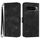 Per Google Pixel 10 / Pixel 10 Pro Custodia per telefono in pelle con motivo a linee (nero)