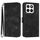 Per Honor X8c 4G Custodia per telefono in pelle con motivo a linee (nero)