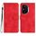 Custodia in pelle con motivo a cuore per Honor 400 (rosso)