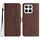Per Honor X8c 4G Custodia in pelle con motivo a cuore (marrone)