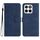 Custodia in pelle con motivo a cuore per Honor X8c 4G (blu reale)