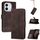 Custodia in pelle Flip Cubic Skin Feel per Honor 400 Lite (marrone)