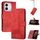 Custodia in pelle Flip Cubic Skin Feel per Honor 400 Lite (rosso)