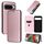 Per Google Pixel 10 Pro XL 5G Custodia per telefono in pelle con texture in fibra di carbonio globale (rosa)