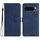 Per Google Pixel 10 / Pixel 10 Pro Custodia per telefono in pelle con motivo a cuore (blu reale)