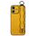 Per iPhone 16 Custodia per telefono TPU con supporto per cinturino ondulato (giallo)