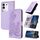 Per vivo Y29 4G Datura Flower Custodia in pelle con motivo a flip (viola)