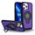 Per iPhone 13 Pro Custodia magnetica per telefono con supporto ad anello (viola) Per iPhone 13 Pro Custodia magnetica per telefono con supporto ad anello (viola)