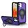 Per iPhone 12 Custodia magnetica con supporto ad anello (viola)