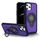 Per iPhone 12 Pro Max Custodia magnetica con supporto ad anello (viola)