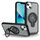 Per iPhone 13 Custodia magnetica con supporto ad anello (grigio)