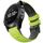 Per Garmin QuickFit 22mm Kalebol Cinturino in silicone traspirante bicolore (verde nero) Per Garmin QuickFit 22mm Kalebol Cinturino in silicone traspirante bicolore (verde nero)