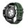 Per Garmin QuickFit 22mm Kalebol Cinturino in silicone a due strati (verde militare nero) Per Garmin QuickFit 22mm Kalebol Cinturino in silicone a due strati (verde militare nero)