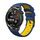 Cinturino per orologio in silicone universale Kalebol da 22 mm con tre file di fori (blu e giallo) Cinturino per orologio in silicone universale Kalebol da 22 mm con tre file di fori (blu e giallo)