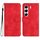 Per Tecno Camon 40 4G Custodia in pelle con motivo a cuore (rosso)