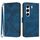 Per Tecno Camon 40 4G Custodia in pelle con motivo a linee (blu reale)