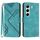 Per Tecno Camon 40 4G Line Pattern Custodia in pelle con motivo a pelle (azzurro chiaro)