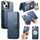 Per iPhone 15 Plus / 14 Plus Custodia Neo Finger Grip Strap MagSafe Custodia in pelle per telefono (blu) Per iPhone 15 Plus / 14 Plus Custodia Neo Finger Grip Strap MagSafe Custodia in pelle per telefono (blu)