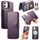 Per iPhone 12 / 12 Pro CaseNeo Finger Grip Strap MagSafe Custodia in pelle per telefono (viola) Per iPhone 12 / 12 Pro CaseNeo Finger Grip Strap MagSafe Custodia in pelle per telefono (viola)