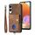 Per Samsung Galaxy S25 Edge 5G Retro Card Wallet Fold Custodia in pelle per telefono con cinturino (marrone) Per Samsung Galaxy S25 Edge 5G Retro Card Wallet Fold Custodia in pelle per telefono con cinturino (marrone)