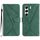 Custodia in pelle goffrata con cuciture per Tecno Camon 40 4G (verde)