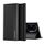 Custodia per telefono in pelle adsorbimento elettrolitica laterale per Honor 300 Pro (nera)