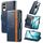 Per Samsung Galaxy S25 Edge 5G CustodiaNeo Splicing Dual Magnetic Buckle Custodia in pelle per telefono (blu)