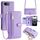 Per iPhone 16e Custodia per telefono in pelle con cerniera a tracolla con texture di pecora (viola) Per iPhone 16e Custodia per telefono in pelle con cerniera a tracolla con texture di pecora (viola)