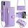 Per iPhone XS Max Custodia per telefono in pelle con cerniera a tracolla con texture di pecora (viola) Per iPhone XS Max Custodia per telefono in pelle con cerniera a tracolla con texture di pecora (viola)