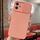 Per iPhone 11 Custodia per telefono in silicone liquido TPU con protezione per fotocamera scorrevole (rosa arancione)
